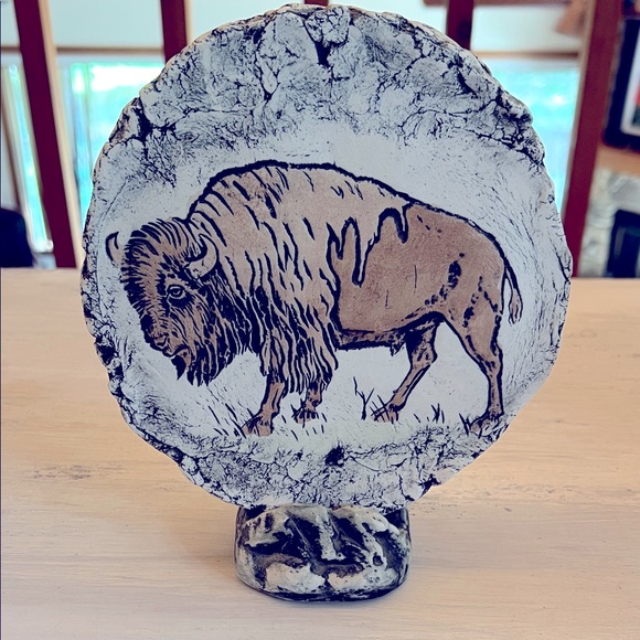Shapes Of Clay by Stan Buffalo Plaque Made From Ash of Mt. St. Helens Eruption - Picture 1 of 5